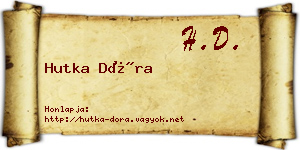 Hutka Dóra névjegykártya