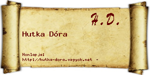 Hutka Dóra névjegykártya